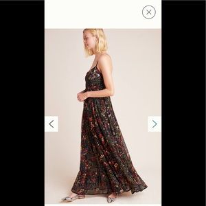 New with tags- Anthropology black floral maxi